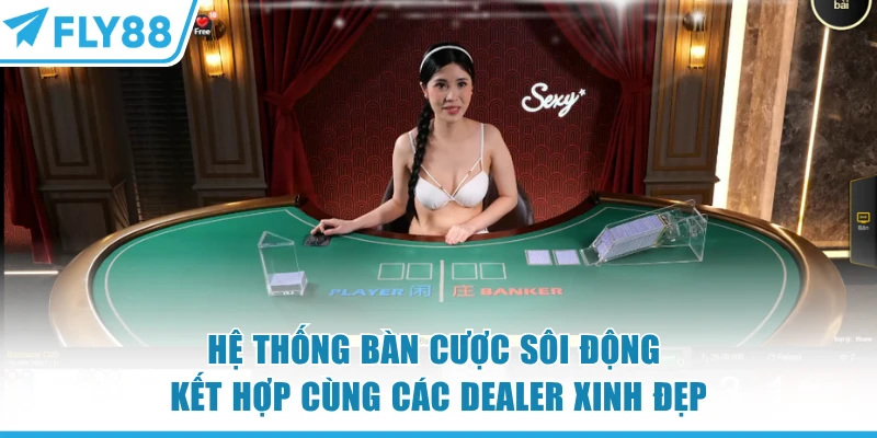 Casino FLY88 | 12+ Đối Tác - Đẳng Cấp Sòng Bài Las Vegas 7 Hệ thống bàn cược sôi động kết hợp cùng các Dealer xinh đẹp tại FLY88