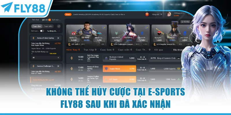 E-sports FLY88 - Đỉnh Cao Đồ Họa Và Tỷ Lệ Kèo Cực Thơm 10 Không thể hủy cược tại E-sports FLY88 sau khi đã xác nhận